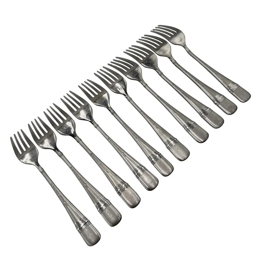 Heirloom by Oneida Salad Fork Set of 10 Pieces Stainless Flatware 18/10